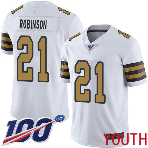 New Orleans Saints Limited White Youth Patrick Robinson Jersey NFL Football 21 100th Season Rush Vapor Untouchable Jersey